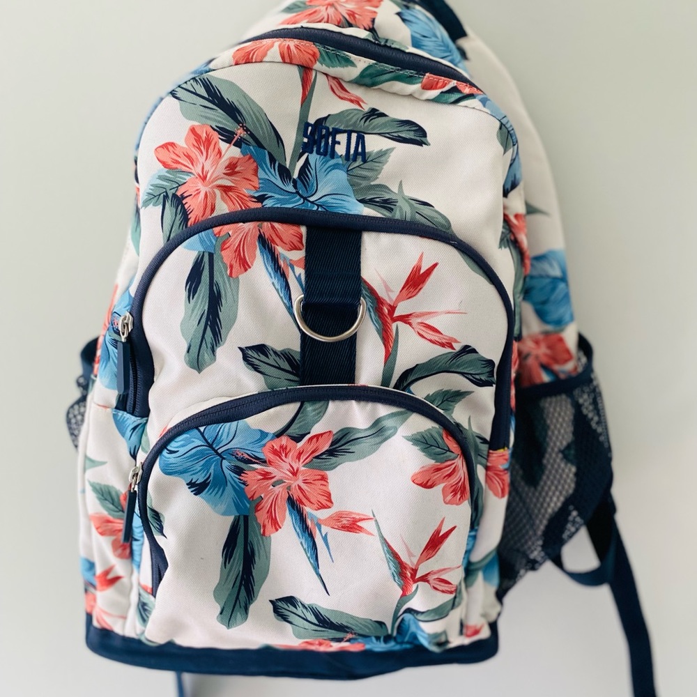 Pottery Barn Teen Roxy Sun Soaked Floral Backpack Large 17"H #9903G